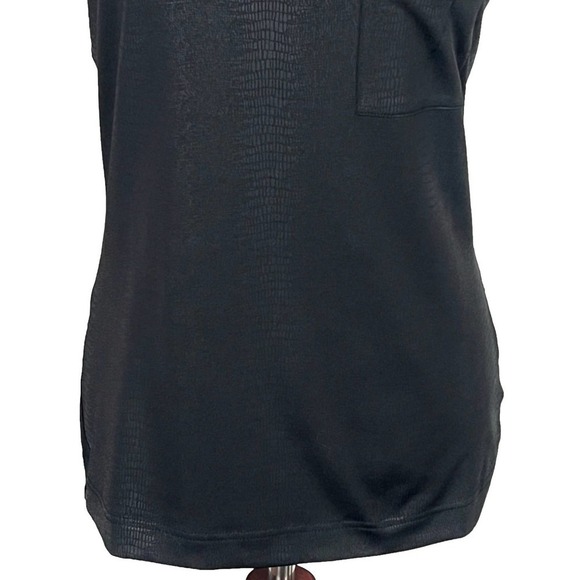 CALVIN KLEIN SNAKE PRINT SCOOP NECK SHORT SLEEVE TEE IN BLACK WOMEN'S SIZE SMALL - Picture 4 of 10